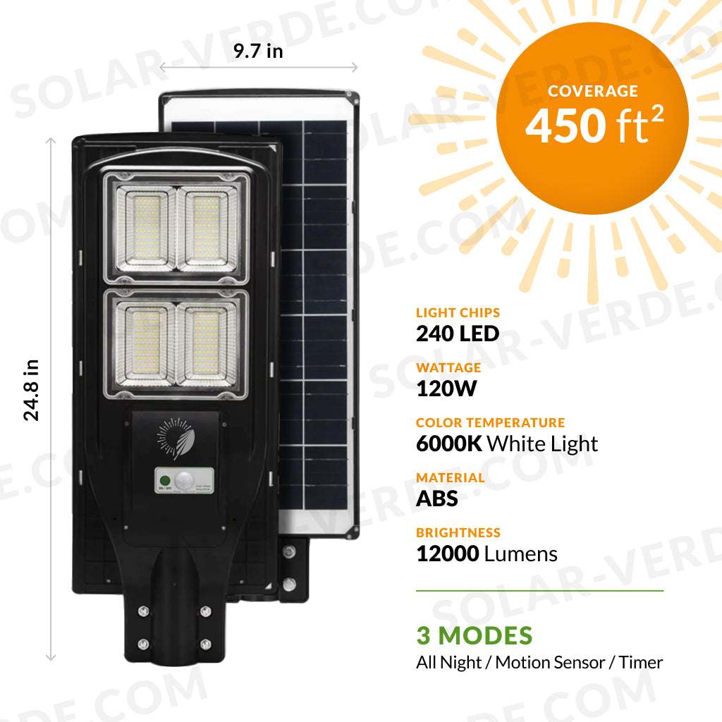 Luz solar exterior todo en uno (sensor de movimiento/encendido toda la noche)