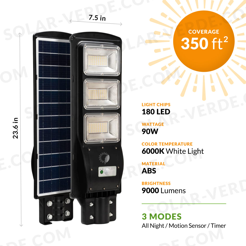 Luz solar exterior todo en uno (sensor de movimiento/encendido toda la noche)