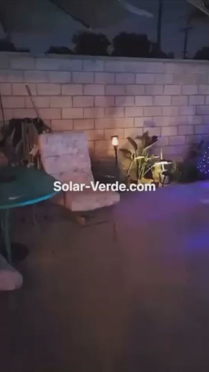 Luz solar para exteriores con bola de discoteca (sensor de movimiento/encendida toda la noche)